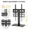 Modern Black Universal Table Top Swivel TV Stand TV Mount Glass Base for 32-65 inch LCD LED TVs, Alloy Steel, up to 35° Swivel